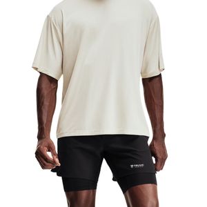 Shorts de sport double couche pour hommes, séchage rapide, performance optimale, avec doublure de compression intégrée pour l'entraînement en salle et la mise en forme. - Product Image 1