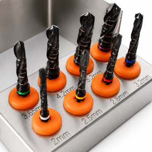 Juego de 8 brocas dentales negras para implantes, codificadas por colores, de acero inoxidable, para cirugía oral en clínicas dentales, herramienta quirúrgica CE - Product Image 5