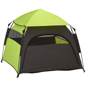 Tenda da Campeggio Portatile Verde Extra Large per Cani con Borsa per il Trasporto, per Spiaggia, Giardino o Uso Domestico - Product Image 1
