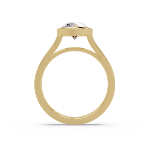 Luxury <b>Rings</b> Jewelry 14K Pure <b>Gold</b> Oval Cut Lab Grown Diamond 2.00 Ct IGI Certified Bezel <b>Set</b> Engagement <b>Rings</b> Wedding <b>Rings</b> - Product Image 4