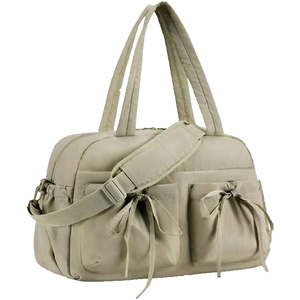 Unisex Polyester Gym <b>Bag</b> With Adjustable Strap Large Capacity 30-40L Zipper Closure Casual Style Solid Black Fitness Duffel <b>Bag</b> - Product Image 2