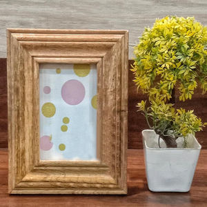 Cadre photo en bois vintage, artisanal, rustique, accent pour la maison, cadre photo en bois moderne, design minimaliste, présentoir de table - Product Image 2