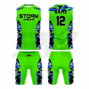 Tenues de football 7v7 personnalisées de haute qualité, multicolores, en Spandex 220 GSM, pour jeunes, sublimées, ensembles de compression 7 sur 7, 2026 - Product Image 5
