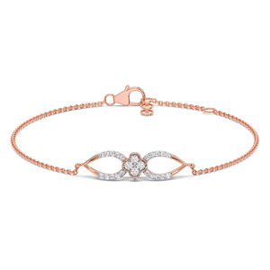 Graduated Pear-Shaped Cluster Diamond Beaded <b>Bangle</b> <b>Bracelet</b> - Product Image 2