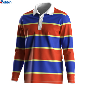 Camisetas Polo para Hombre, Camiseta Polo a Rayas de Manga Larga, Transpirable, de Punto, de Algodón y Poliéster, Perfecta para Entrenamiento y Uso Casual - Product Image 3