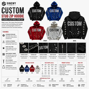 Sudadera con capucha oversize personalizada con pedrería y bordado de apliques, con cremallera, estilo streetwear, de fabricante - Product Image 5