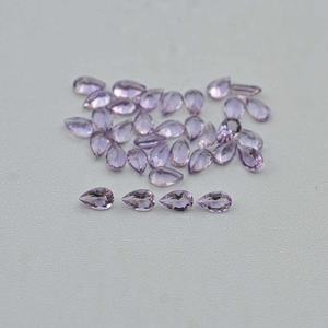 ลูกแพร์พลอยสีชมพูอเมทิสต์ธรรมชาติขนาด6x9มม. ได้รับการรับรองสำหรับการตั้งค่าเครื่องประดับ - Product Image 3