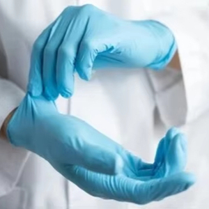 High-Risk Disposable Powder-Free Nitrile Gloves Medical in Blue/Dark Blue/Orange - Product Image 1