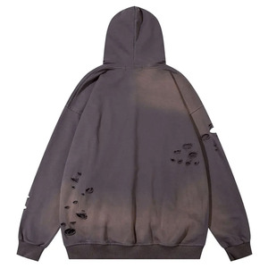 Sudadera con Capucha y Cremallera para Hombre, con Logotipo Personalizado Bordado en la Parte Delantera, 100% Algodón Felpa, 500g, Transpirable y Ecológica - Product Image 5