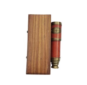 Télescope Nautique Vintage en Laiton Fait Main, Décoration Murale, Jumelles Marines Antiques avec Support en Bois, Cadeau Maritime Décoratif - Product Image 4