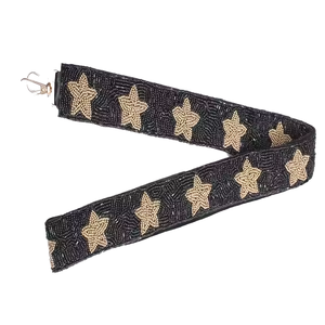 Beaded Embroidered Luxury Eco-Friendly Fabric <b>Belt</b> with Colorful <b>Star</b> Pattern for Decoration Made in India Custom Wholesale - Product Image 2