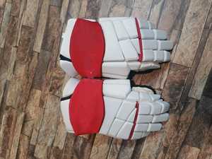 <b>Ice</b> Hockey Gloves Full Finger White Red PU Hook And Loop Closure Unisex All Seasons Sports Gloves 2027 - Product Image 3