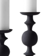 Nouveauté : Porte-bougie moderne pour la décoration intérieure, porte-bougie de haute qualité, finition noire, en aluminium coulé, fait main et personnalisable - Product Image 3