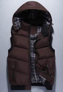 Chaleco Acolchado Reversible de Invierno para Hombre, Chaqueta sin Mangas con Cierre, Relleno de Poliéster, Cortavientos, Color Sólido, Ropa Exterior Informal - Product Image 5