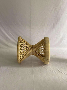 Actual photos from the workshop - <b>Small</b> <b>round</b> natural rattan coffee <b>table</b>, suitable for use on balconies. - Product Image 2