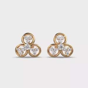 Round Cut Manufactured Luxury Moissanite Diamond <b>Earrings</b> for Women's Certified Sustainable Fine Available For Sale - Product Image 1