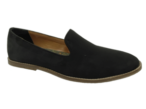 Dlords MU202 Mocassins noirs en PU à enfiler, bout rond, semelle intermédiaire en EVA, semelle extérieure en caoutchouc, doublure en maille respirante, décontractés toutes saisons - Product Image 1