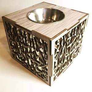 Quemador de incienso Bakhoor de lujo dorado, soporte de incienso árabe Oud, Mabkhara decorativa de metal, decoración islámica para el hogar con fragancia. - Product Image 4