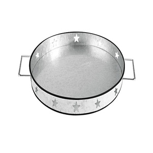Newest Design Food Serving <b>Tray</b> Round Shape Galvanized Chocolates <b>Snacks</b> <b>Tray</b> For Hotel And Restaurant Use - Product Image 1