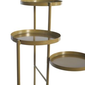 Espositore a tre livelli in metallo dorato per piante e mensole da parete - Product Image 6
