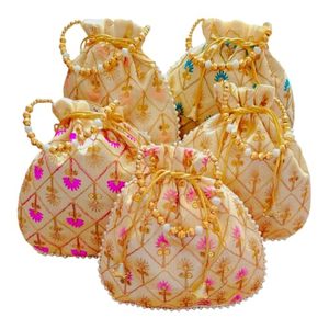 Fashion <b>Mini</b> Pearl Beaded Clutch Handbag Gold Plated Zip Closure Single Strap Polyester Lining Water Resistant Party Wedding - Product Image 1