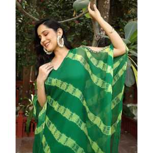 Kaftan Bohème Vert Beryl à Manches 3/4, Silhouette Fourreau Respirante, Longueur Midi, Tissu Mousseline - Product Image 6