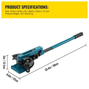 Piegatubi Manuale Professionale da 3/8'' a 1'' con 7 Matrici, Grado DIY per Metallo, Acciaio, Rame e Alluminio - Product Image 3