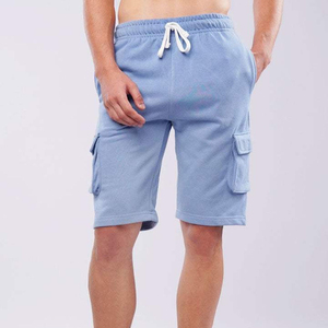 Shorts cargo décontractés pour hommes, été, plage, séchage rapide, imperméables, élastiques, taille mi-haute, respirants, unis, multi-poches, avec cordon de serrage - Product Image 1