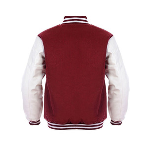 High Quality <b>Men's</b> Stand Collar Varsity Jacket Original Leather Sleeves Winter Comfortable Wool Cowhide Body for <b>Men</b> - Product Image 2