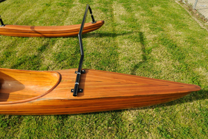 Kayak gonflable polynésien hawaïen en bois, 1 personne, bateau d'aventure pour sports nautiques, pour lacs et rivières, 361Lx151Wx41H cm - Product Image 3