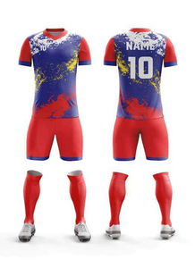 Conjunto de Camiseta de Fútbol con Rayas Personalizadas, 100% Poliéster, Manga Corta, Logotipo Frontal, Secado Rápido, Ropa Deportiva para Adultos - Product Image 4