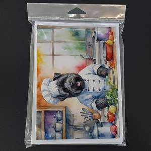 Bouvier Des Flandres the Chef Whimsical A7 Size 5x7 Blank Note <b>Cards</b> Pack of 8 Envelopes Greeting <b>Cards</b> <b>Collection</b> - Product Image 3