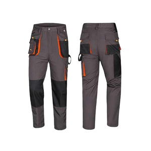 Pantalones de Seguridad para Hombre, Pantalones de Trabajo Grises con Bolsillos Reflectantes Naranjas, Rodillas Reforzadas, Alta Durabilidad, Ropa Protectora de Alta Visibilidad - Product Image 6