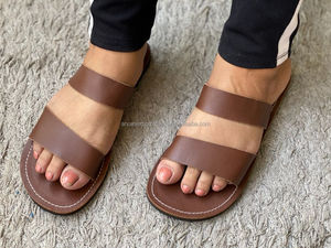 Handmade Genuine Leather Stylish Flat Slipper <b>Womens</b> - Product Image 6