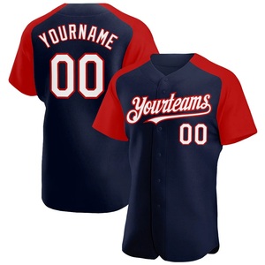 Camiseta de Béisbol Roja Marinera en Oferta, con Botones, Ligera, de Poliéster, Ropa Deportiva de Equipo, Logotipo, Nombre y Número Personalizables, Directo de Fábrica - Product Image 1