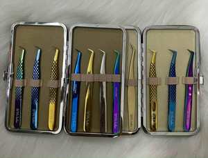 Vired Impex Vente Chaude Pince à Cils en Acier Inoxydable à Pointe en Fibre, Dentelée, Antistatique, Durable, Précision Fine 8-20mm, Logo Personnalisé - Product Image 2