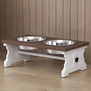 Classic Wooden <b>Dog</b> Feeding Container Ideal for <b>Small</b> Large Breed Pets with Attractive Rustic Wood Texture - Product Image 6