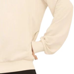Women's Oversized Hooded Sweatshirt Long Sleeve <b>Cowl</b> <b>Neck</b> Relaxed Fit Solid Color Knitted Cotton Pullover Casual Top - Product Image 3