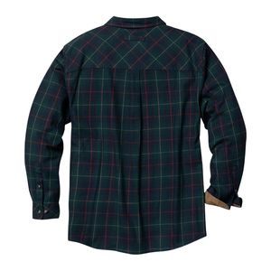 Navy Forest Plaid Flannel <b>Shirt</b> Heavy Brushed Fabric Insulated Button Closure Everyday Outdoor Wear <b>Men</b> Flannel <b>Shirts</b> - Product Image 2