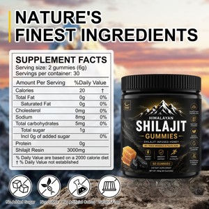 Gomitas de Shilajit del Himalaya 100% Auténticas OEM, Gomitas de Extracto de Shilajit Premium con Sabor Natural a Tamarindo, Gomitas Vegetarianas - Product Image 2