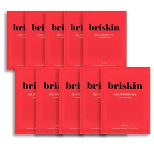 Briskin Real Fit Secondskin Mascarilla facial antienvejecimiento Hoja Paquete de 10 hojas - Product Image 1