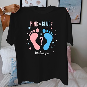 Tshirt pour femme en pur coton ROSE OU BLEU coupe confortable - Product Image 1