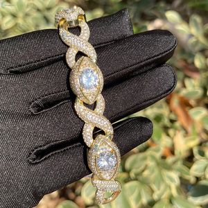 Bracelet Hip Hop Infinity With Eyes Link pour homme, serti de diamants VVS1 cultivés en laboratoire, style cubain, personnalisable, style rappeur - Product Image 6