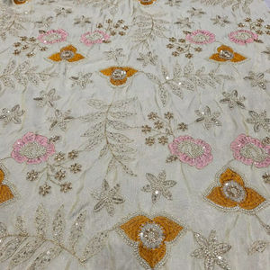 Tela Khushi Premium Transpirable, Ecológica, de Secado Rápido, Tejida en Viscosa, con Estampado Cosmos y Bordado, de Peso Medio, Hecha a Medida - Product Image 1