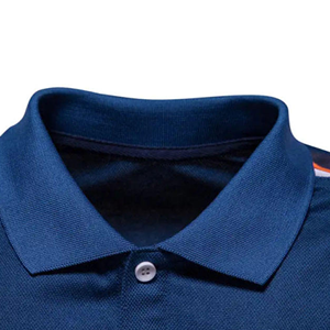 Polo en tricot à manches courtes pour homme, couleur unie gris, respirant, design décontracté - Product Image 4
