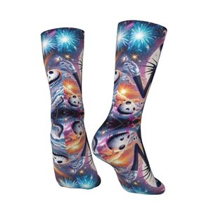 Chaussettes de sport Jack Skellington et Sally, imprimées par transfert thermique, respirantes, en polyester/nylon, séchage rapide, épaisseur standard pour adulte - Product Image 5