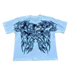 Camiseta al por mayor de algodón de alta calidad con estampado completo de pulpo alienígena y diamantes, de manga corta, informal, para hombre. - Product Image 5