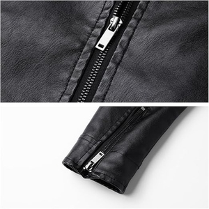 Premium Genuine Cow Leather Jacket <b>Men</b> Motorbike Jacket Custom OEM ODM Black Leather jacket Outerwear <b>Winter</b> <b>Wears</b> - Product Image 4
