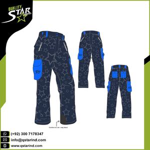 Custom Logo Cheap Navy Pocket Detail <b>Cargo</b> <b>Pants</b> Oversized - Product Image 2