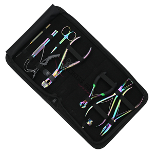 Hair Extension Tools Kit Rainbow Keratin Bond Cutter U-Tip Fusion Bond Removal Tool Rainbow Wire <b>Loop</b> Threader Pulling <b>Hook</b> Tool - Product Image 1